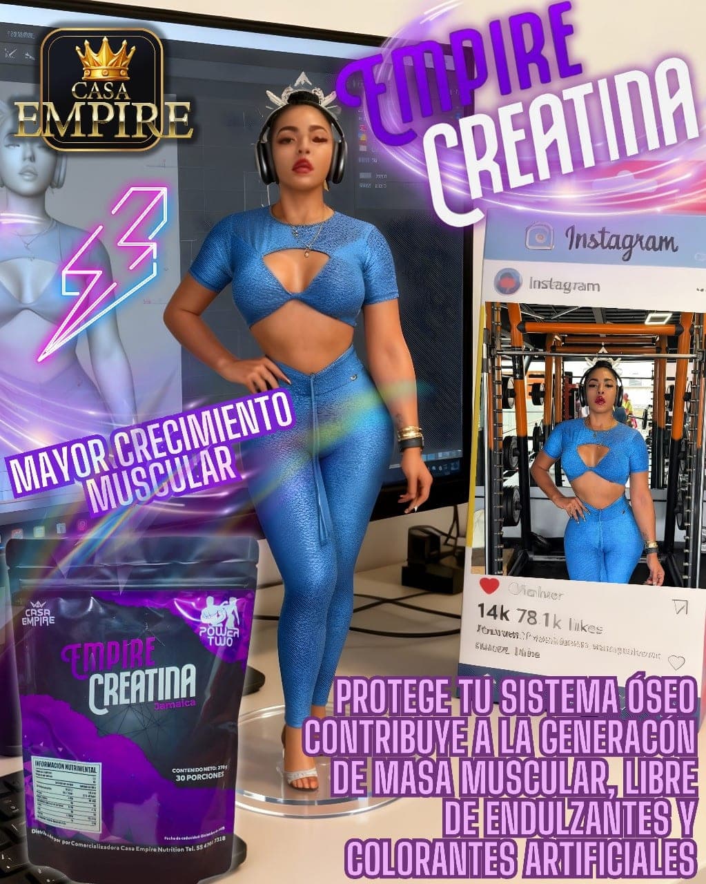 EMPIRE CREATINA  MONOHIDRATADA PREMIUM