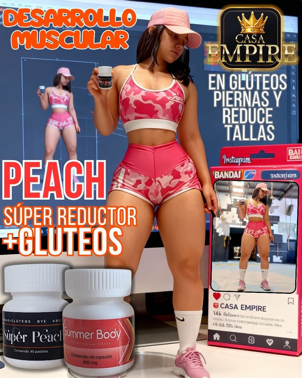 PEACH SÚPER REDUCTOR+ GLÚTEOS