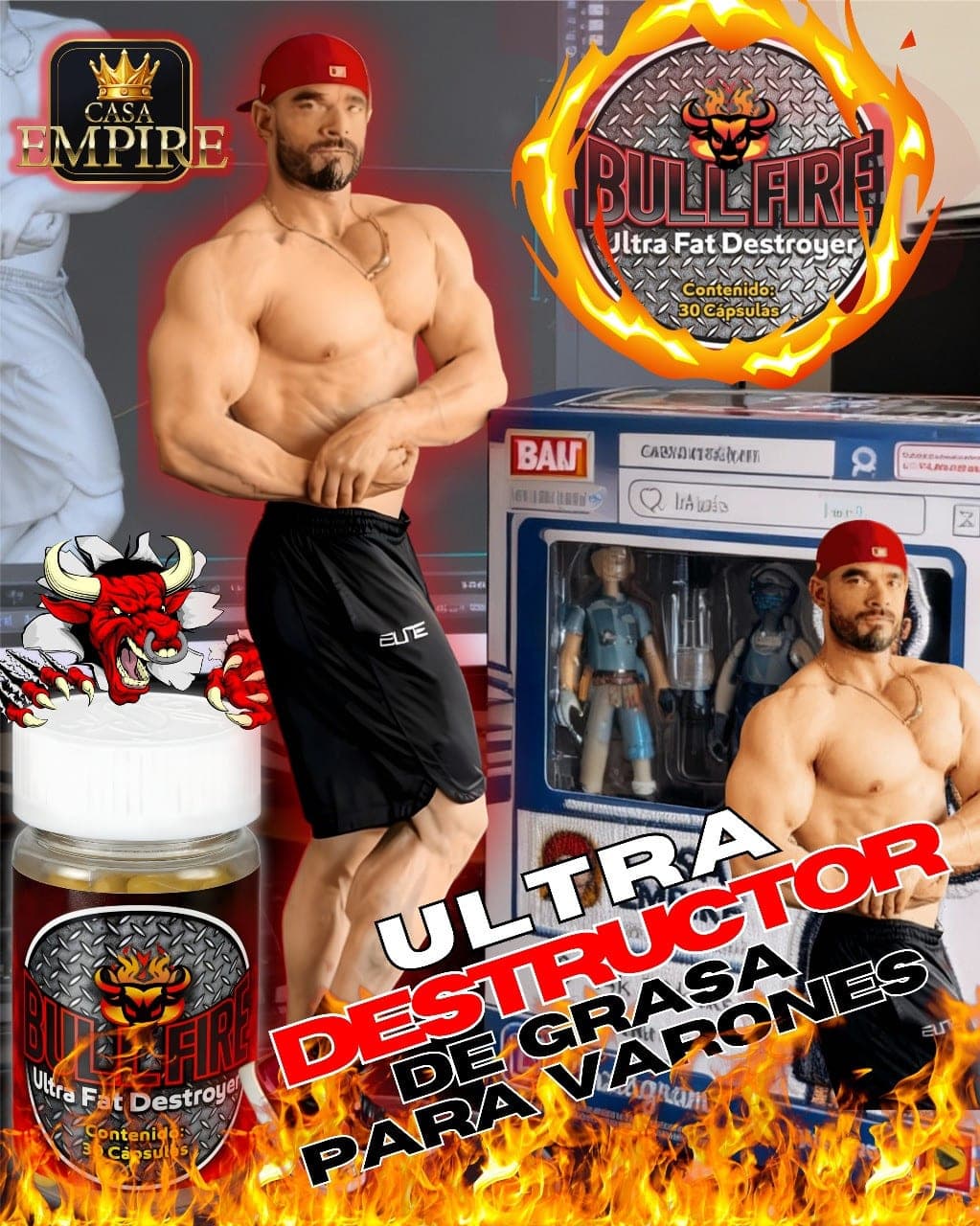 BULLFIRE -DESTRUCTOR DE GRASA PARA VARONES